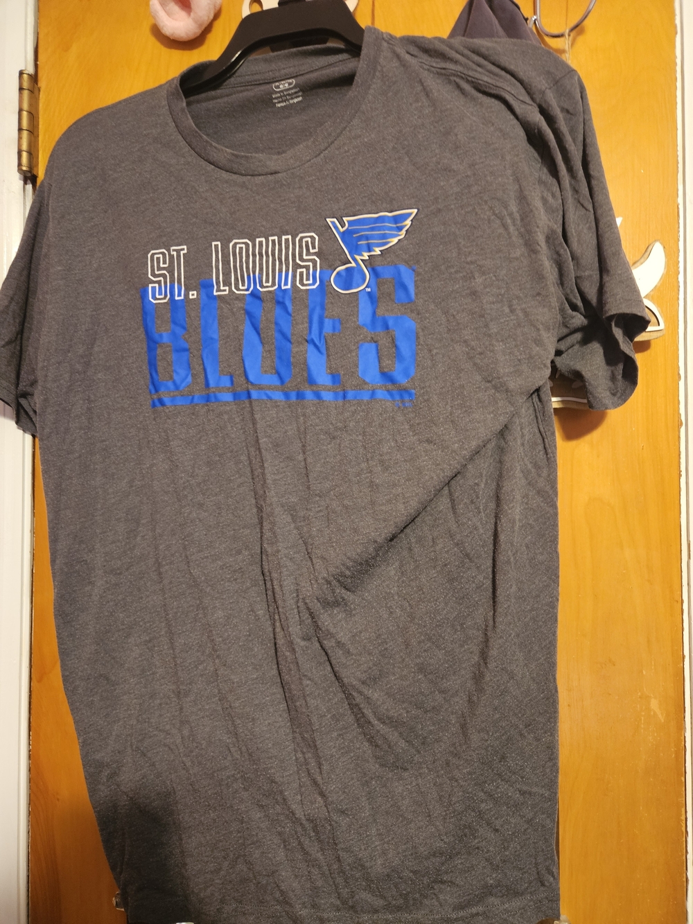St. Louis Blues Mens Graphic Tee - Gray & Blue